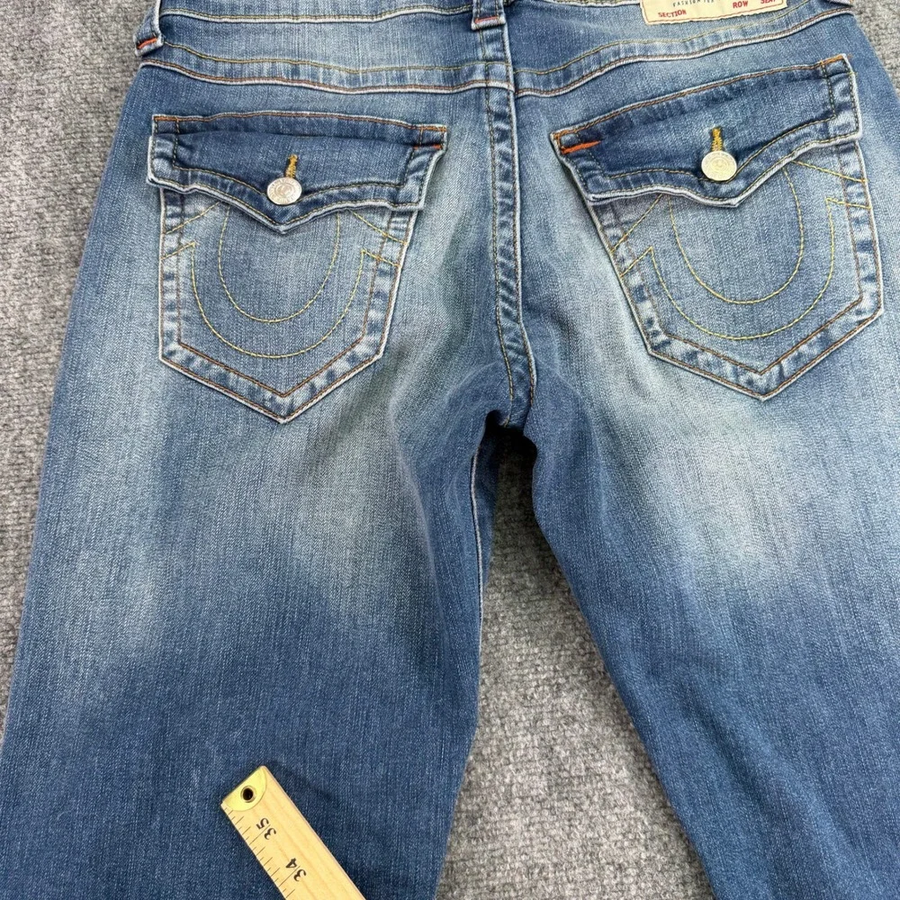 True Religion Jeans Men's 32x34 Blue Ricky Relaxed Straight Flap Pockets